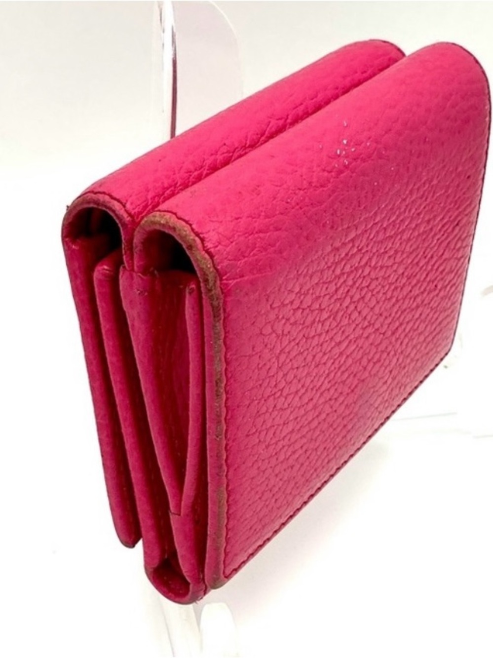 Gucci Hot Pink Small Wallet with Gold GG - Picture 6 of 8